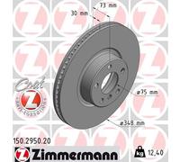 ZIMMERMANN 150.2950.20 Disque de frein pour BMW
