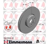 ZIMMERMANN 150.2955.32 Disque de frein pour BMW
