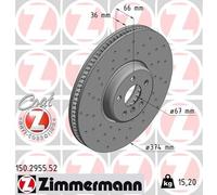 ZIMMERMANN 150.2955.52 Disque de frein pour BMW