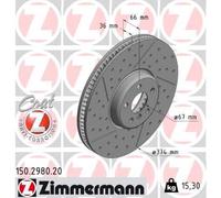 ZIMMERMANN 150.2980.20 Disque de frein pour BMW
