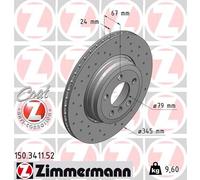 ZIMMERMANN 150.3411.52 Disque de frein pour BMW