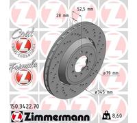 ZIMMERMANN 150.3422.70 Disque de frein pour BMW