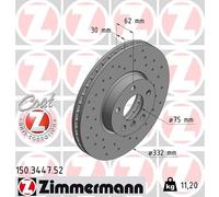 ZIMMERMANN 150.3447.52 Disque de frein pour BMW