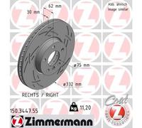 1x Disque de frein ZIMMERMANN 150.3447.55 convient pour BMW