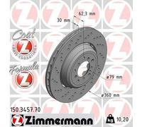 OTTO ZIMMERMANN GMBH Disque de frein avant gauche pour BMW: M3, Série 1 (Ref: 150.3457.70)