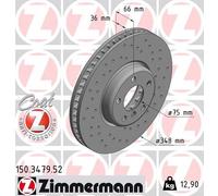 ZIMMERMANN 150.3479.52 Disque de frein pour BMW