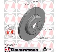 ZIMMERMANN 150.3480.32 Disque de frein pour BMW