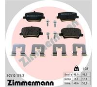 ZIMMERMANN 20510.175.2 Kit de plaquettes de frein, frein à disque pour GEELY,LYN