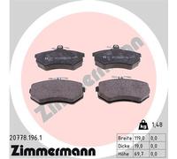 ZIMMERMANN 20778.196.1 Kit de plaquettes de frein, frein à disque pour AUDI