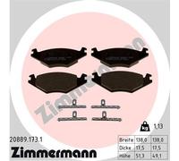 ZIMMERMANN 20889.173.1 Kit de plaquettes de frein, frein à disque pour SEAT,VW