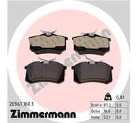 ZIMMERMANN 20961.160.1 Kit de plaquettes de frein, frein à disque pour AUDI,CITR