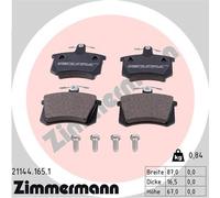 ZIMMERMANN 21144.165.1 Kit de plaquettes de frein, frein à disque pour ALFA ROME