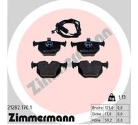 ZIMMERMANN 21282.170.1 Kit de plaquettes de frein, frein à disque pour BMW