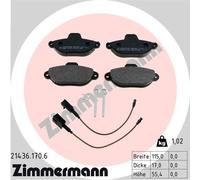 ZIMMERMANN 21436.170.6 Kit de plaquettes de frein, frein à disque pour FIAT