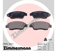ZIMMERMANN 21694.165.1 Kit de plaquettes de frein, frein à disque pour HONDA