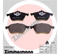 ZIMMERMANN 21911.200.1 Kit de plaquettes de frein, frein à disque pour AUDI,SEAT