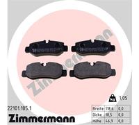 ZIMMERMANN 22101.185.1 Kit de plaquettes de frein, frein à disque pour MERCEDES-