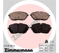 ZIMMERMANN 22218.185.2 Kit de plaquettes de frein, frein à disque pour CITROËN,C