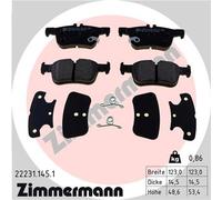 ZIMMERMANN 22231.145.1 Kit de plaquettes de frein, frein à disque pour FORD