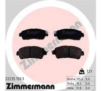 ZIMMERMANN 22235.150.1 Kit de plaquettes de frein, frein à disque pour MAZDA