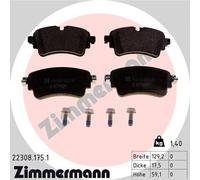 ZIMMERMANN 22308.175.1 Kit de plaquettes de frein, frein à disque pour AUDI,AUDI