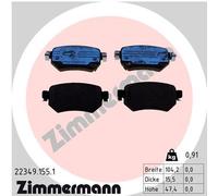 ZIMMERMANN 22349.155.1 Kit de plaquettes de frein, frein à disque pour MAZDA
