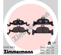 ZIMMERMANN 22402.160.1 Kit de plaquettes de frein, frein à disque pour AUDI,AUDI