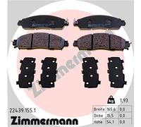 ZIMMERMANN 22439.155.1 Kit de plaquettes de frein, frein à disque pour NISSAN,NI