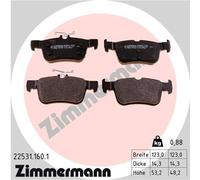 ZIMMERMANN 22531.160.1 Kit de plaquettes de frein, frein à disque pour FORD