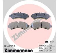 ZIMMERMANN 22768.165.1 Kit de plaquettes de frein, frein à disque pour DAIHATSU,