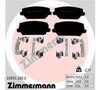 ZIMMERMANN 22855.200.2 Kit de plaquettes de frein, frein à disque pour HYUNDAI,K