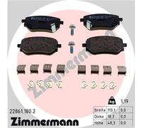 ZIMMERMANN 22861.180.2 Kit de plaquettes de frein, frein à disque pour MERCEDES-
