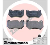 ZIMMERMANN 22958.170.1 Kit de plaquettes de frein, frein à disque pour AUDI,AUDI