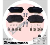 ZIMMERMANN 22962.180.2 Kit de plaquettes de frein, frein à disque pour MERCEDES-