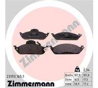 ZIMMERMANN 23193.165.1 Kit de plaquettes de frein, frein à disque pour MERCEDES-