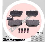 ZIMMERMANN 23224.165.2 Kit de plaquettes de frein, frein à disque pour VW
