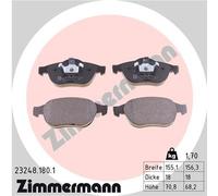 ZIMMERMANN 23248.180.1 Kit de plaquettes de frein, frein à disque pour RENAULT