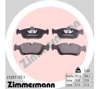 ZIMMERMANN 23287.175.1 Kit de plaquettes de frein, frein à disque pour BMW,BMW (