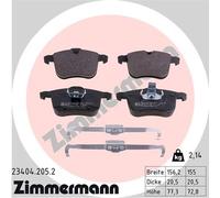 ZIMMERMANN 23404.205.2 Kit de plaquettes de frein, frein à disque pour CADILLAC,