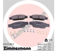 ZIMMERMANN 23423.180.2 Kit de plaquettes de frein, frein à disque pour JAGUAR,LI