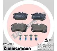 ZIMMERMANN 23554.170.1 Kit de plaquettes de frein, frein à disque pour AUDI,CITR
