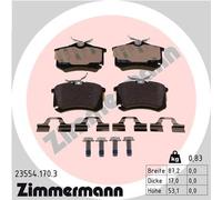 ZIMMERMANN 23554.170.3 Kit de plaquettes de frein, frein à disque pour AUDI,CITR