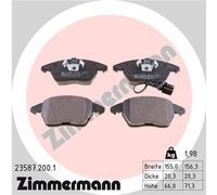 ZIMMERMANN 23587.200.1 Kit de plaquettes de frein, frein à disque pour AUDI,SEAT
