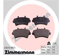 ZIMMERMANN 23613.180.1 Kit de plaquettes de frein, frein à disque pour NISSAN,OP