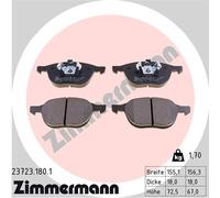 ZIMMERMANN 23723.180.1 Kit de plaquettes de frein, frein à disque pour FORD,FORD