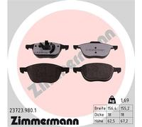 ZIMMERMANN 23723.980.1 Kit de plaquettes de frein, frein à disque pour FORD,FORD