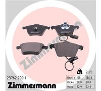 ZIMMERMANN 23762.200.1 Kit de plaquettes de frein, frein à disque pour AUDI