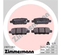 ZIMMERMANN 23871.138.1 Kit de plaquettes de frein, frein à disque pour INFINITI,