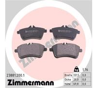 ZIMMERMANN 23881.200.1 Kit de plaquettes de frein, frein à disque pour MERCEDES-