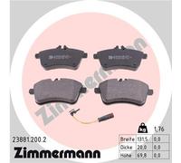 ZIMMERMANN 23881.200.2 Kit de plaquettes de frein, frein à disque pour MERCEDES-